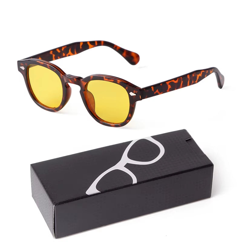 Fashion Gradient Blue Small round Sunglasses for Women Men Brand Designer Vintage Tortoise Square Sun Glasses Lunettes De Soleil