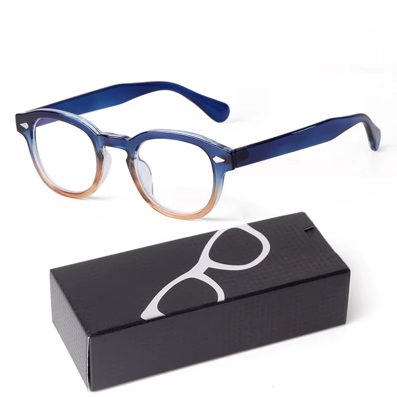 Fashion Gradient Blue Small round Sunglasses for Women Men Brand Designer Vintage Tortoise Square Sun Glasses Lunettes De Soleil