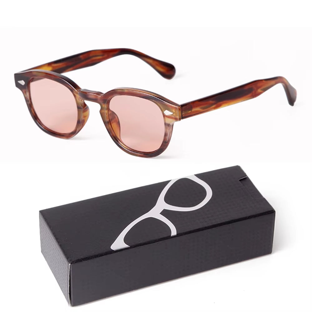 Fashion Gradient Blue Small round Sunglasses for Women Men Brand Designer Vintage Tortoise Square Sun Glasses Lunettes De Soleil