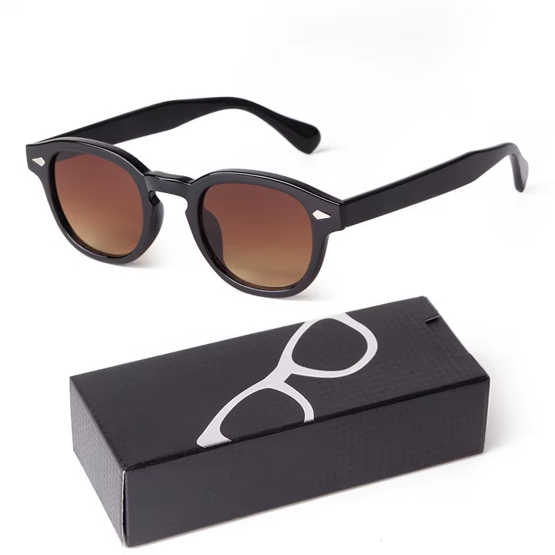 Fashion Gradient Blue Small round Sunglasses for Women Men Brand Designer Vintage Tortoise Square Sun Glasses Lunettes De Soleil