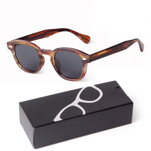 Fashion Gradient Blue Small round Sunglasses for Women Men Brand Designer Vintage Tortoise Square Sun Glasses Lunettes De Soleil