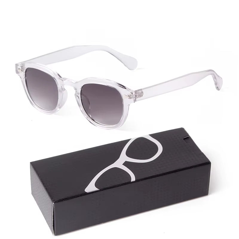 Fashion Gradient Blue Small round Sunglasses for Women Men Brand Designer Vintage Tortoise Square Sun Glasses Lunettes De Soleil